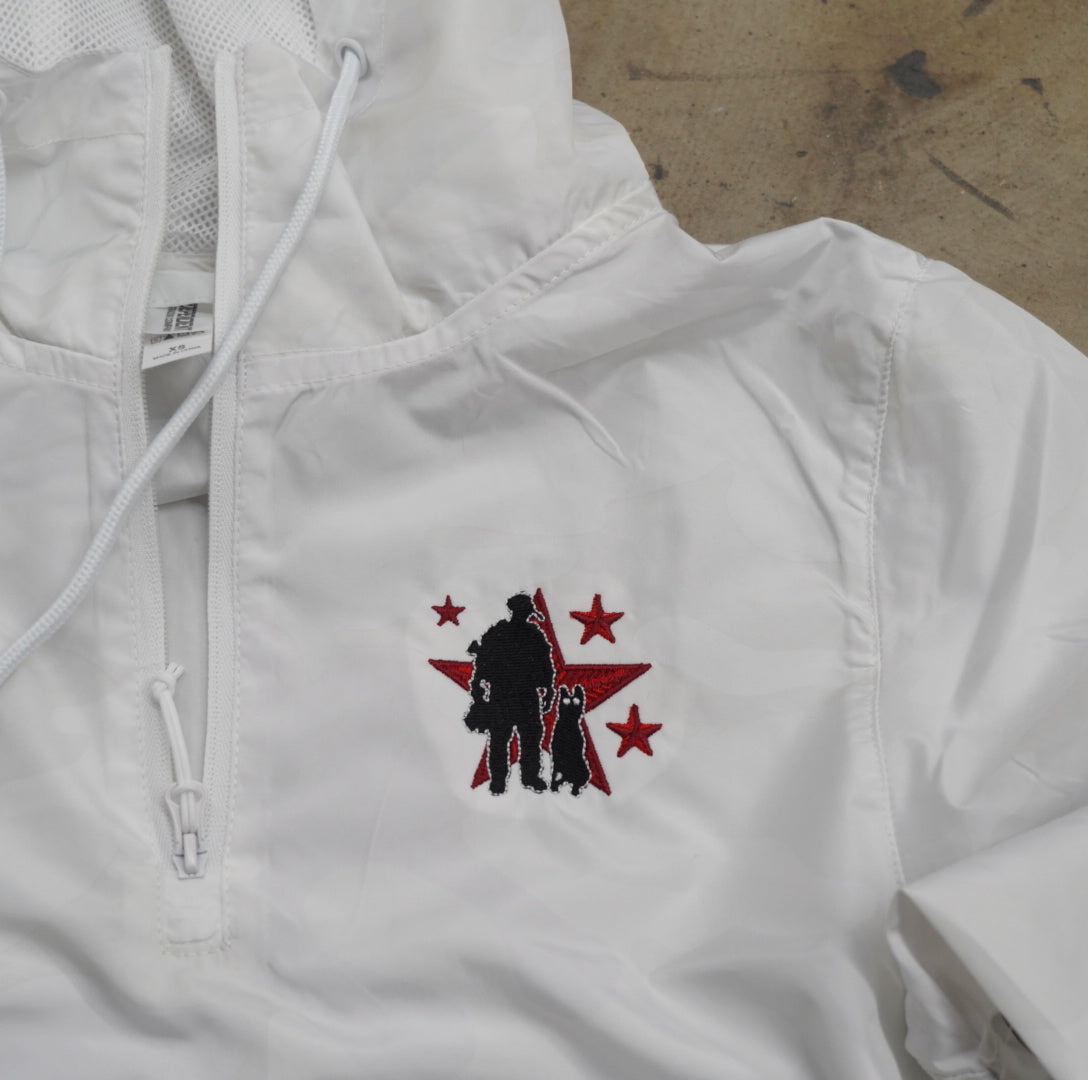 OG Logo Womens Crop Windbreaker - White Camo