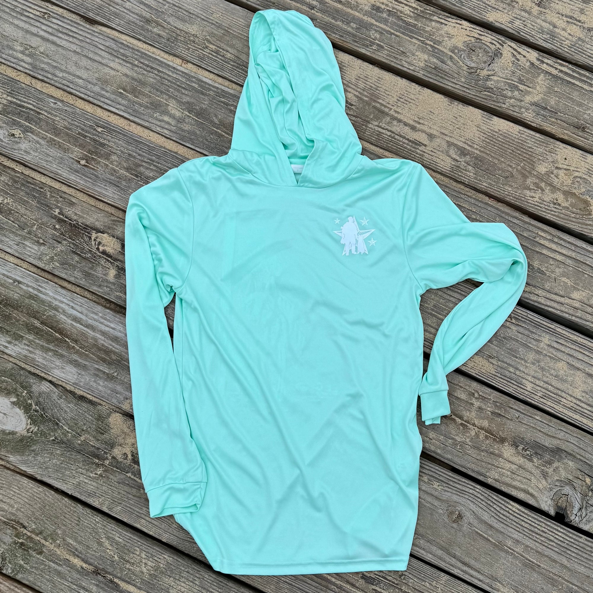 "Dog In" Hooded Long Sleeve UV Shirt - Mint Green