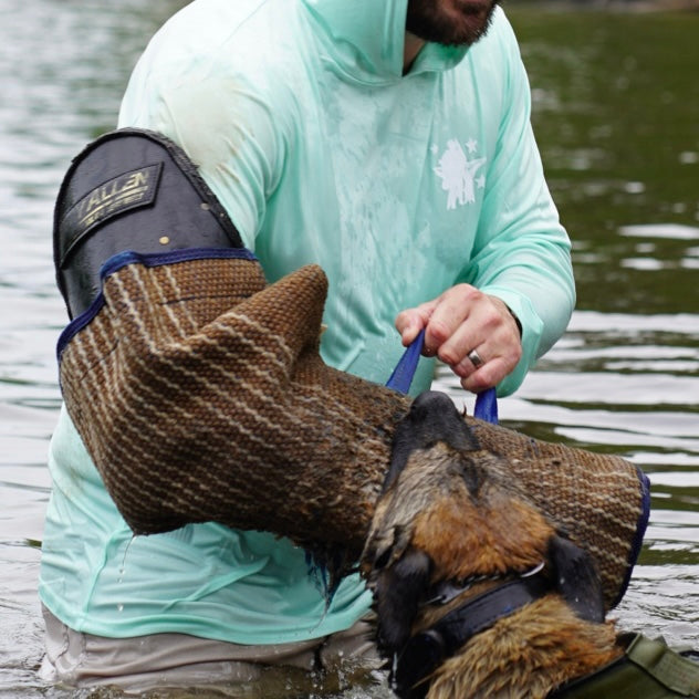 "Dog In" Hooded Long Sleeve UV Shirt - Mint Green