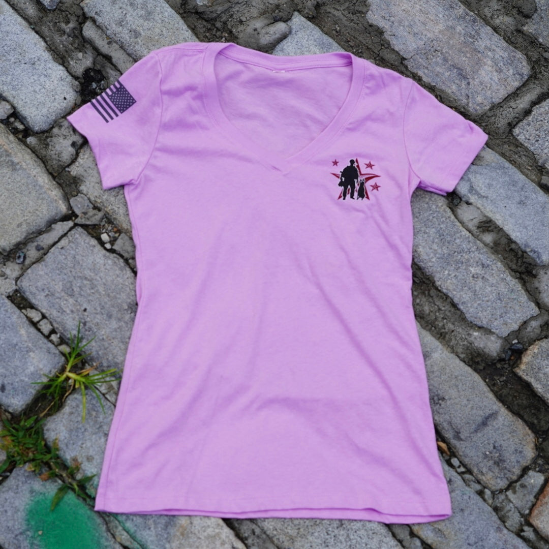 OG Logo Women's V-Neck Shirt - Lilac