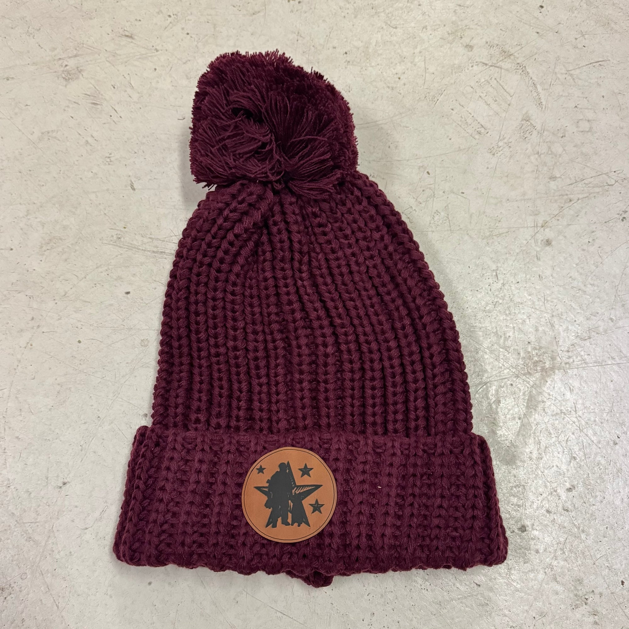 Spike's K9 Fund Chunk Beanie w/Patch - Burgundy